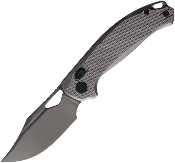 KUNX707T3.jpg Kunwu DJANGO Crossbar Lock Folding Knife Elmax DLC Titanium