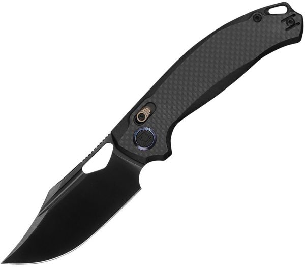 KUNX707XLF.jpg Kunwu DJANGO Crossbar Lock Folding Knife Elmax Black DLC