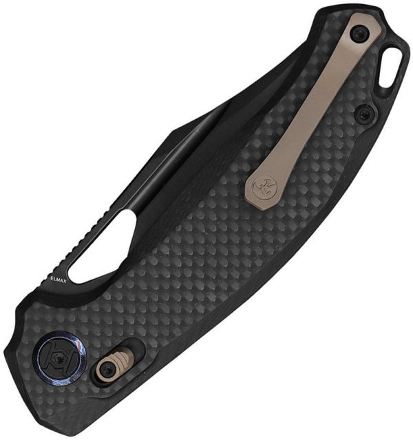 KUNX707XLF_add_01.jpg Kunwu DJANGO Crossbar Lock Folding Knife Elmax Black DLC