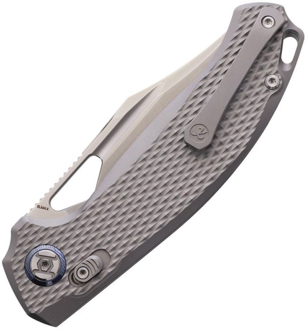 Kunwu Django XL XT Lock Elmax Titanium Folding Knife Gray