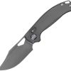 Kunwu Django XL XT Lock Folding Knife Elmax Stonewash Titanium