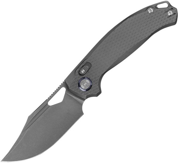 Kunwu Django XL XT Lock Folding Knife Elmax Stonewash Titanium