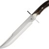 Katz Alamo Bowie Stag Fixed Blade Knife XT-75 Steel 10"