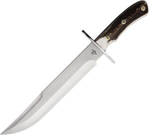 Katz Alamo Bowie Stag Fixed Blade Knife XT-75 Steel 10"