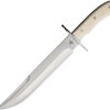 Katz Alamo Bowie Fixed Blade Knife 10" XT-75 White Micarta