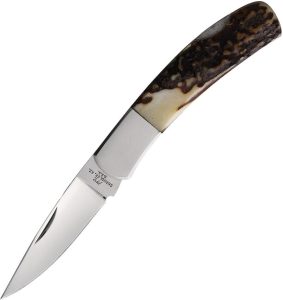 KZGTST.jpg Katz Gentleman's Lockback Stag - ATS-34 Mirror Blade