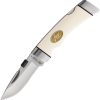 Katz Cheetah Small Lockback Folding Knife White Micarta 2.88"