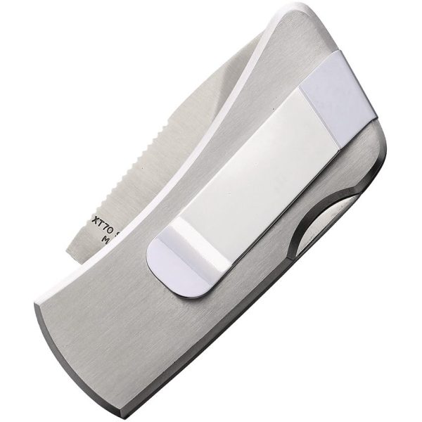 Katz Bobcat Money Clip Lockback Folding Knife Red Pakkawood