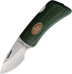 Katz Bobcat Money Clip Lockback - Green Pakkawood