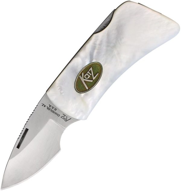 Katz Money Clip Lockback Mother of Pearl Folding Knife
