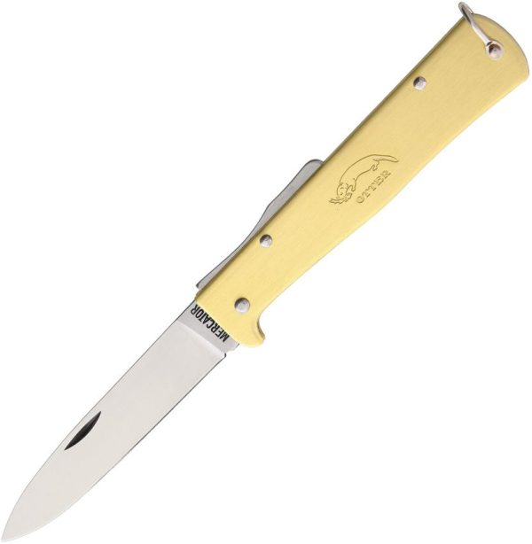 OTTER-Messer Mercator Brass Large Carbon Steel Folding Knife