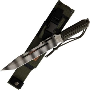 Linton Cutlery Fixed Blade Tanto Tiger Stripe Camo