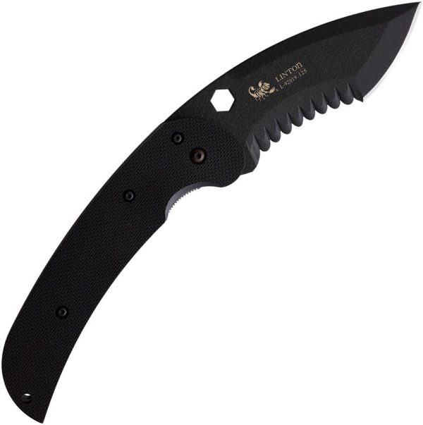 Linton Cutlery Large Tactical Linerlock Black