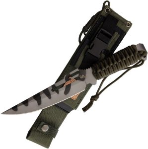 Linton Cutlery L93048 Fixed Blade Camo - OD Green Handle