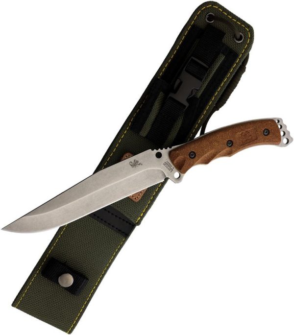 Linton Cutlery L95051 Fixed Blade - Stonewash Clip Point