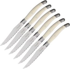 Laguiole 6-Piece Steak Knife Set White