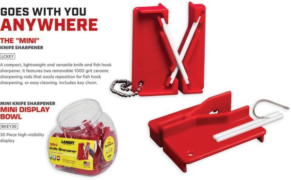 Lansky LCKEY Mini Crock Stick Sharpener - Keychain