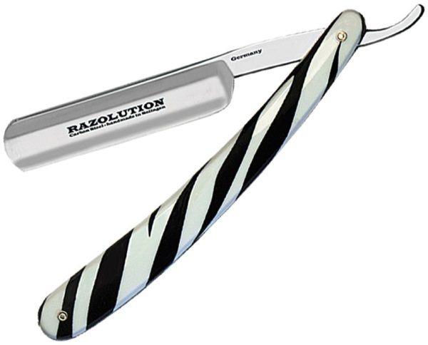 Razolution Vintage Razor Straight Razor - Zebra Stripe
