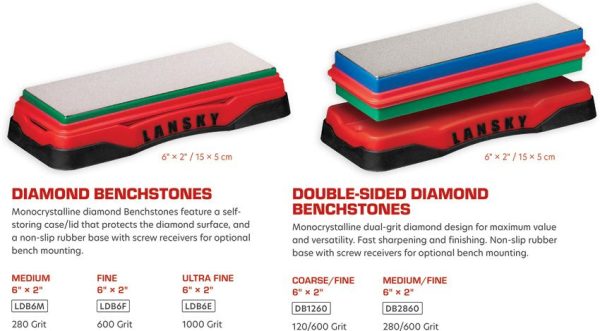Lansky LDB6F Diamond Bench Stone - Fine Grit