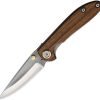 Leader Fuga F103 Linerlock Folding Knife - Walnut