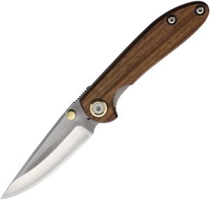 Leader Fuga F103 Linerlock Folding Knife - Walnut