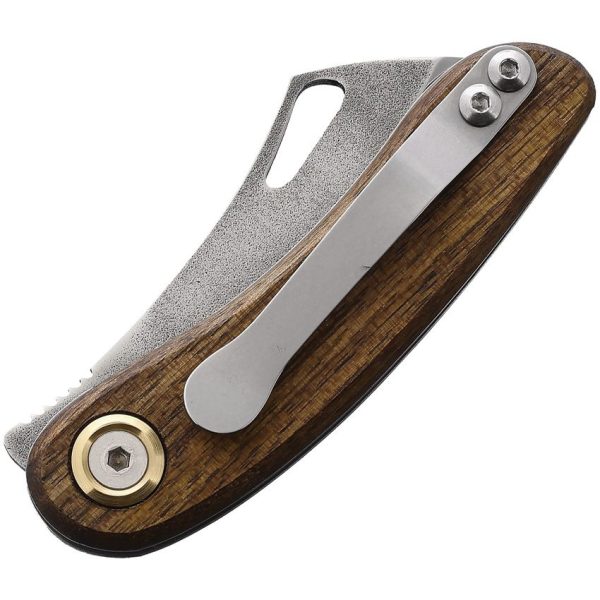 Leader Fuga F104 Linerlock Folding Knife - Walnut