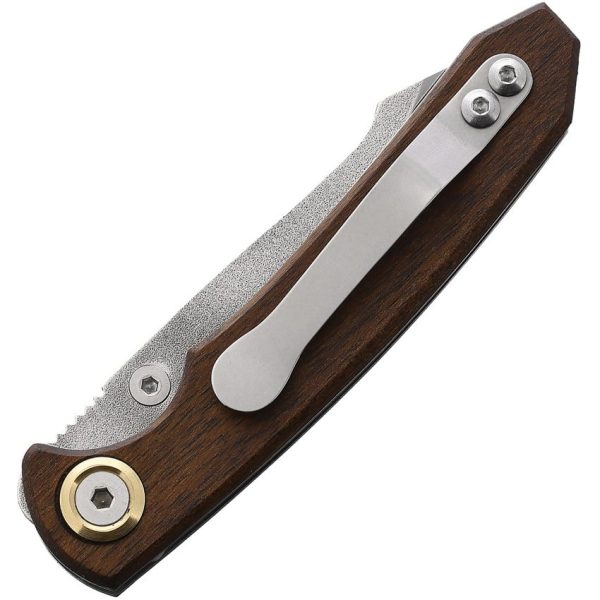 Leader Fuga F105 Linerlock Folding Knife - Walnut
