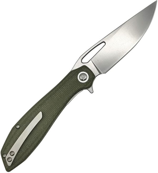 Luft Concepts BXTR Linerlock D2 Steel Green Micarta Folding Knife
