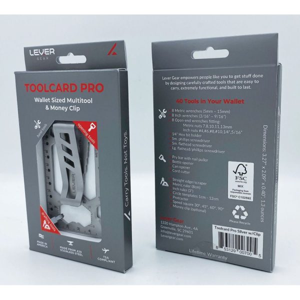 Lever Gear Toolcard Pro Multi-Tool - Money Clip