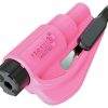 ResQMe Keychain Tool Pink - Glass Breaker & Seat Belt Cutter