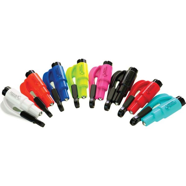 ResQMe Keychain Tool Pink - Glass Breaker & Seat Belt Cutter