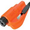 ResQMe Keychain Tool Orange - Glass Breaker & Seat Belt Cutter