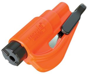 ResQMe Keychain Tool Orange - Glass Breaker & Seat Belt Cutter