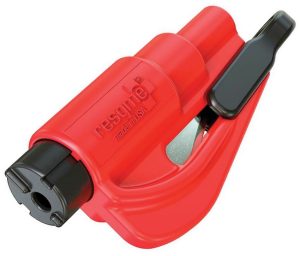 ResQMe Keychain Tool Red - Glass Breaker & Seat Belt Cutter