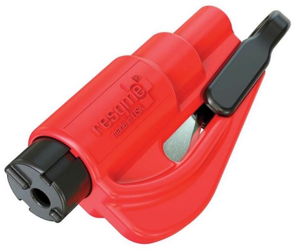 ResQMe Keychain Tool Red - Glass Breaker & Seat Belt Cutter