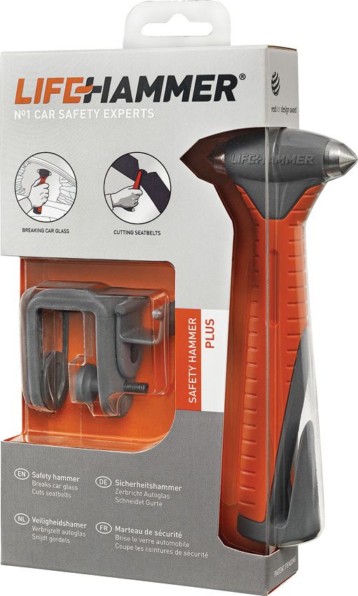 Lifehammer Safety Hammer Plus - Orange Auto Escape