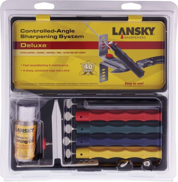 Lansky Deluxe Sharpening System 5-Stone Knife Sharpener Kit