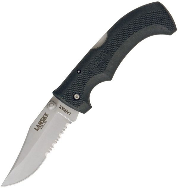 Lansky LKN030 Easy Grip Lockback - Serrated Blade