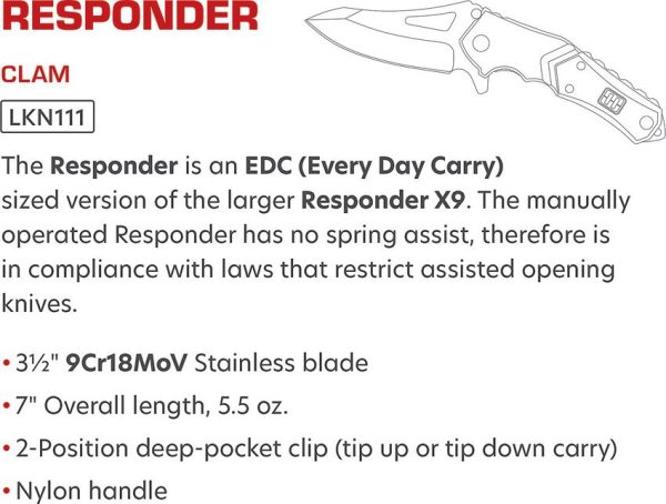 Lansky LKN111 Responder Linerlock - G10 Handle