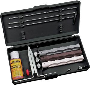 Lansky Natural Arkansas 3-Stone Sharpening System Kit