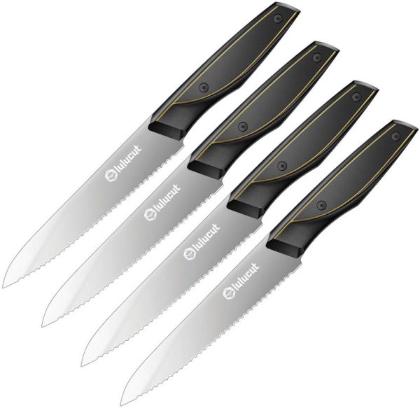 Lulucut Meteorite Stainless Steel Serrated Steak Knife Set
