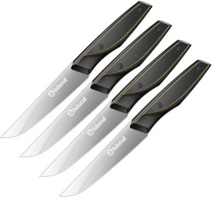 lulucut Meteorite Steak Knife Set 5" X50CrMoV15 Steel Black