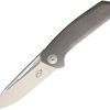Liong Mah Endevour Stonewash CPM S35VN Folding Knife Titanium
