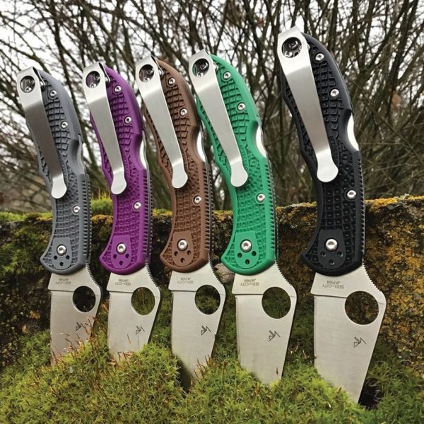 LynchNW Spyderco Long Clip Stonewash Titanium