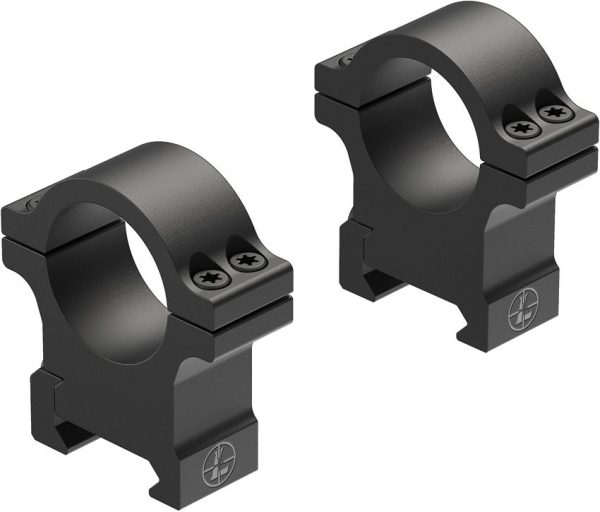 Leupold Open Range Cross Slot Rings 1 Inch High - Matte Black