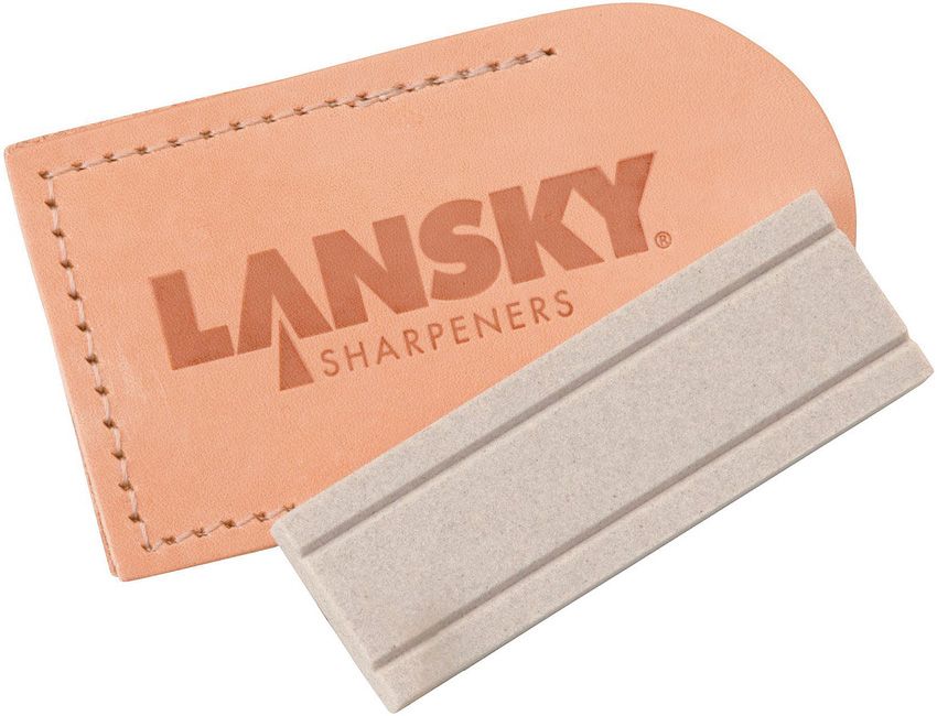Lansky Soft Arkansas Pocket Stone 3.13" Fine Grit w/ Pouch