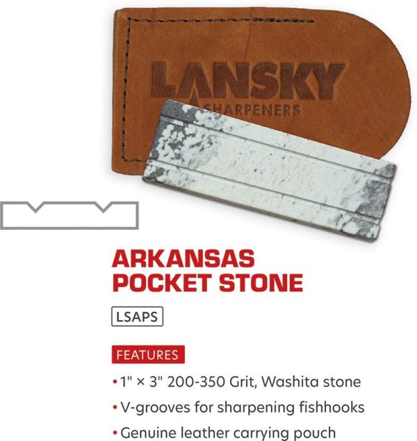 Lansky Soft Arkansas Pocket Stone - Fine Grit