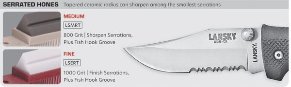 Lansky Serrated Edge Sharpening Hone - Fine Grit