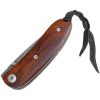 LionSTEEL Mini Damascus Linerlock Folding Knife Santos Wood