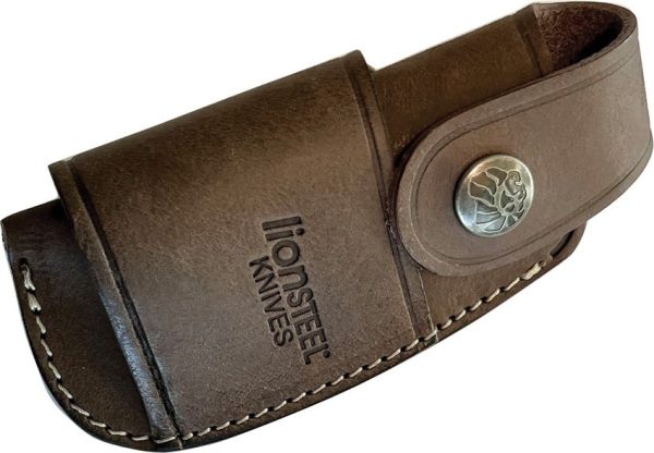 LST900FDV4BR.jpg LionSTEEL Leather Sheath Brown - Snap Closure